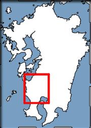 Concerned area on the map of Kyushu District