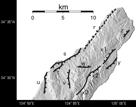 South Hyogo Prefecture Earthquake _ Gradient of surface deformation (in ...