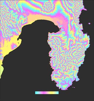 Figure 9. Topographic fringes